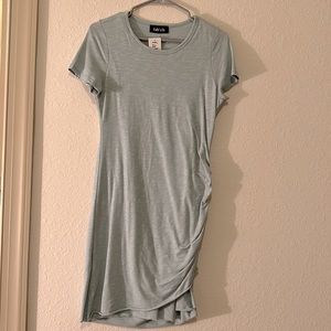 Boutique T-shirt dress with adorable side rouching